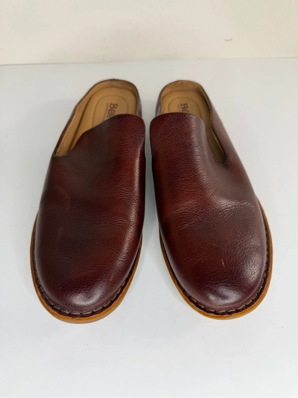 born handcrafted footwear Shoes Slides Clogs Mules Women Size 7.5M Burgundy